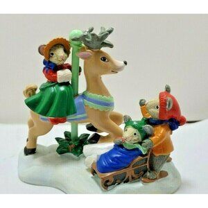 Have a Nice Ride Christmas Village Figurine Avon Carousel Wonderland Miniatures